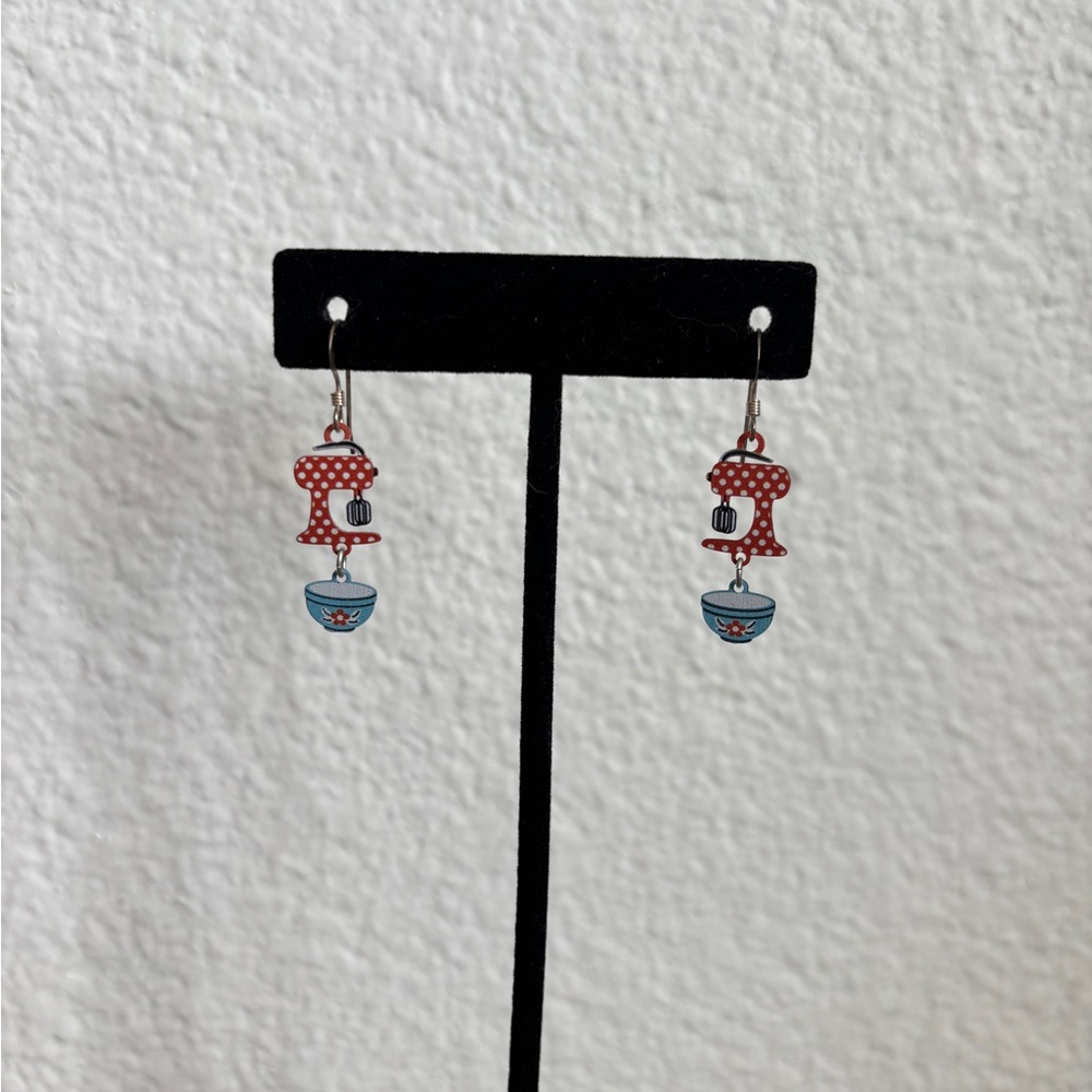 Red and Blue Mixer Earrings